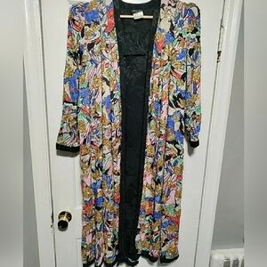 Vintage Diane Fries Silk And Sequins Spectacular Overcoat. XL